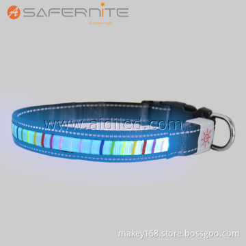 High Quality Nylon Webbing Usb Flashing Dog Collar
